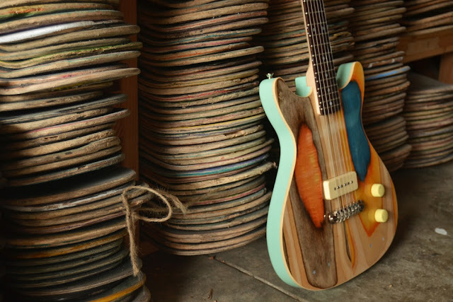 E-Gitarren aus alten Skateboards | Prisma Guitares von Nick Pourfard