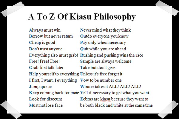 Kiasu philosophy