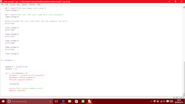 codes blogs: python bingo game