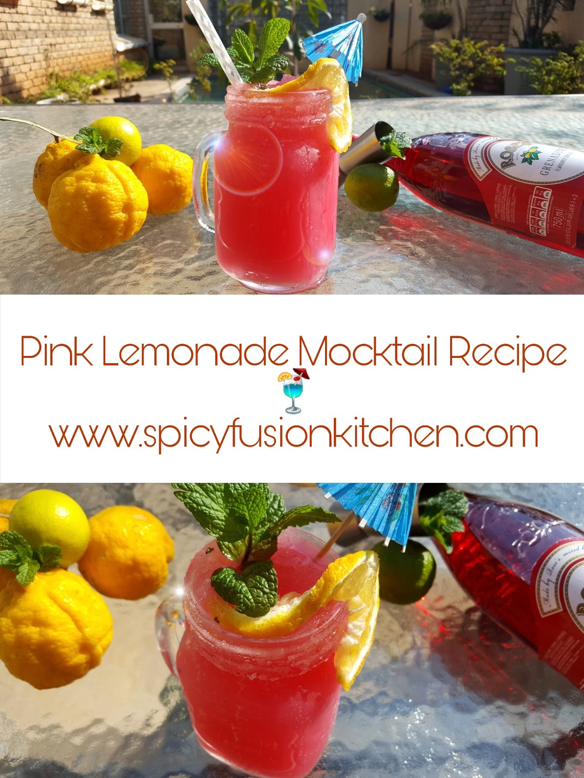 Pink Lemonade Mocktail Recipe Spicy Fusion Kitchen