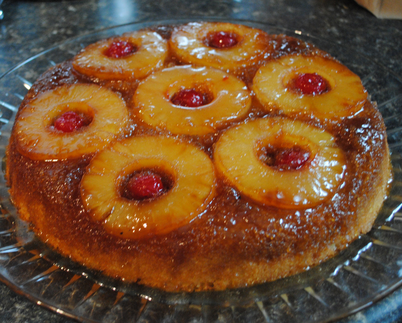 Sunla Designs Recipe Pineapple Upside Down Cake in an