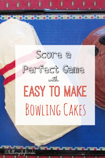 Easy Directions to Make a Bowling Pin and Bowling Ball Cake