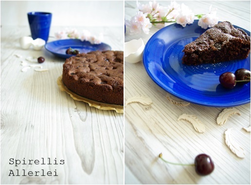 Spirellis Allerlei - Kuchen mit Schokolade und Kirschen