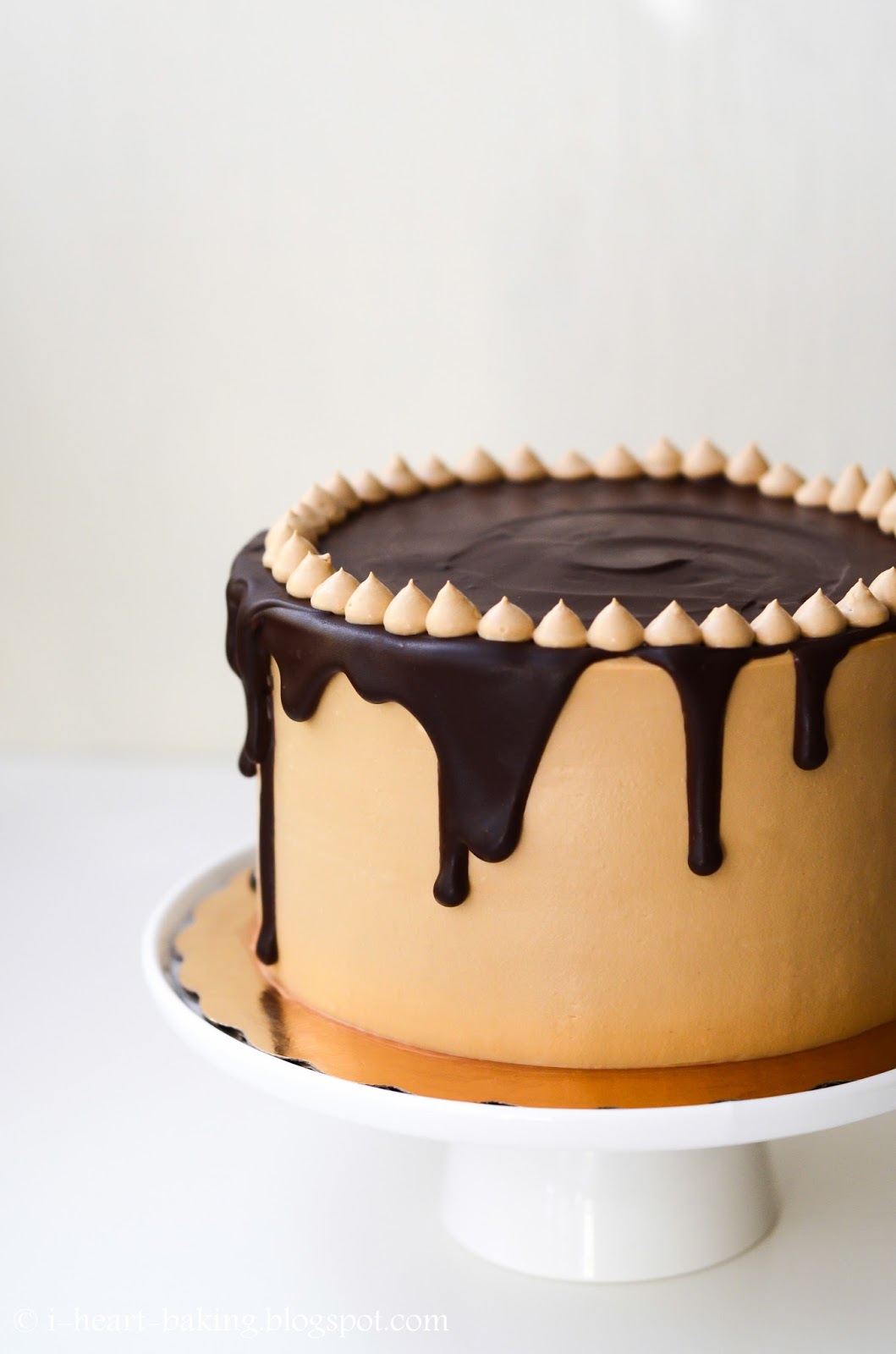 i heart baking! coffee chiffon drip cake with espresso whipped cream