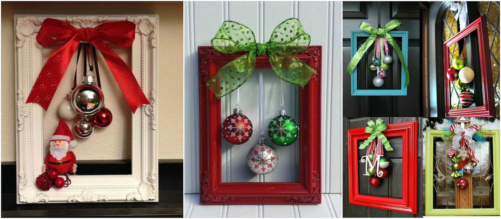 8 adornos navidenos con marcos para