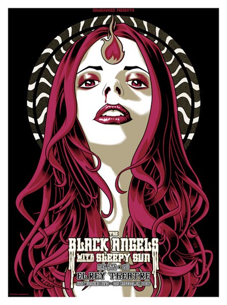 INSIDE THE ROCK POSTER FRAME BLOG: Brian Ewing Black Angels poster on ...