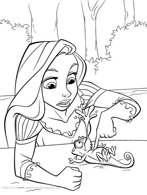 tangled coloring pages maximus salon - photo #25