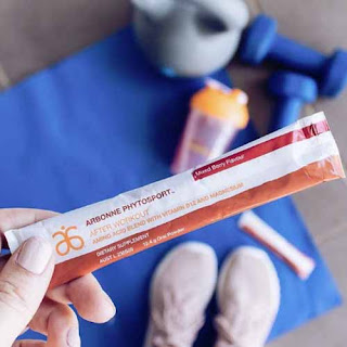 Arbonne's Phytosport After Workout Sachet - an easy to use way to reduce muscle soreness after a workout