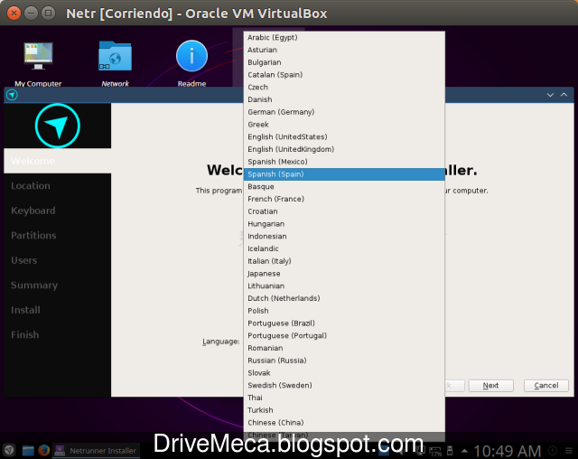 DrivMeca instalando Netrunner Linux paso a paso