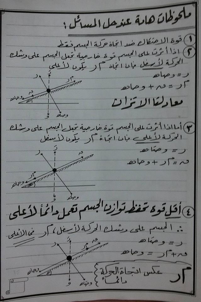 شرح الاحتكاك استاتيكا ثالثة ثانوى 2019 بالصوت والصورة أ/ رزق عبدالرازق 14