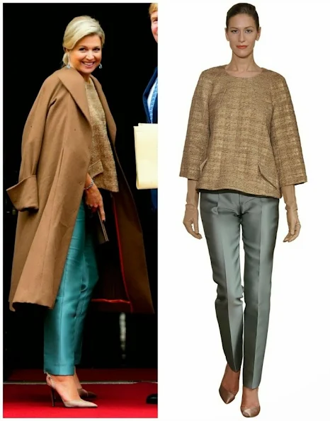 Queen Maxima of The Netherlands wore Natan Top and Trousers. Style, Fashions
