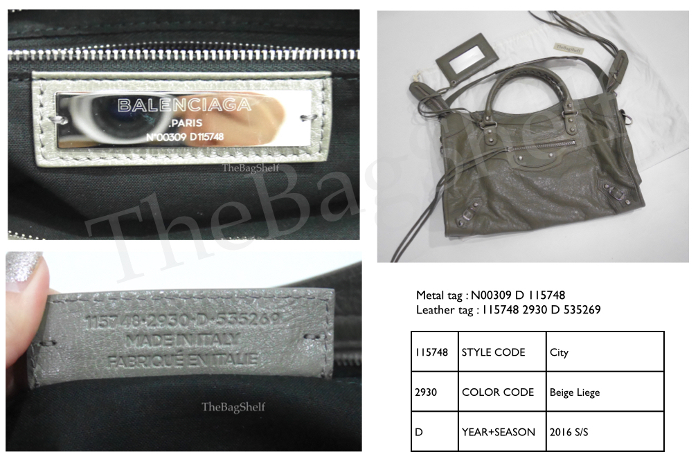 TheBagShelf BALENCIAGA year code