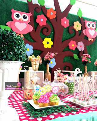Owl themed Dessert Buffet Set-up