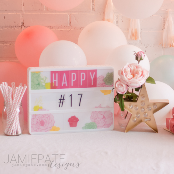 How to Happy Birthday with the Heidi Swapp Lightbox | @jamiepate for @heidiswapp