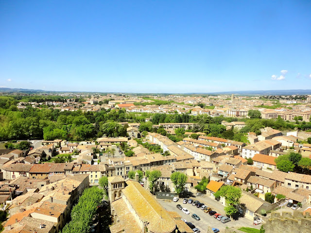 View of La Ville Basse, Carcassonne, France