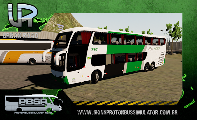 G6 1800 DD Real Norte Skin Proton Bus Simulator - G6 1800 Scania K124 Viação Real Norte