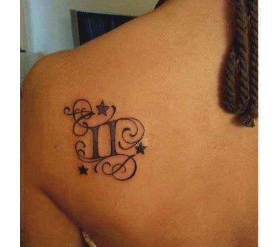 Best gemini tattoos designs on shoulder