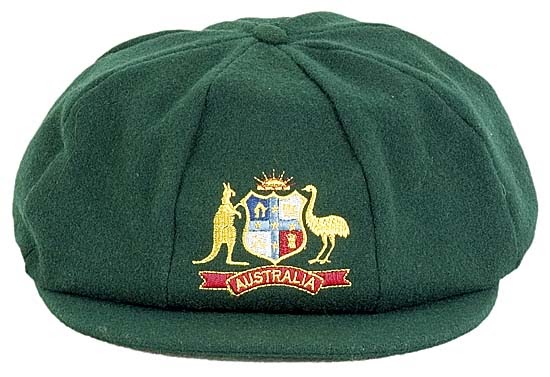 One Size Fits Baggy Green Australia Cricket Test Cap Melton Wool