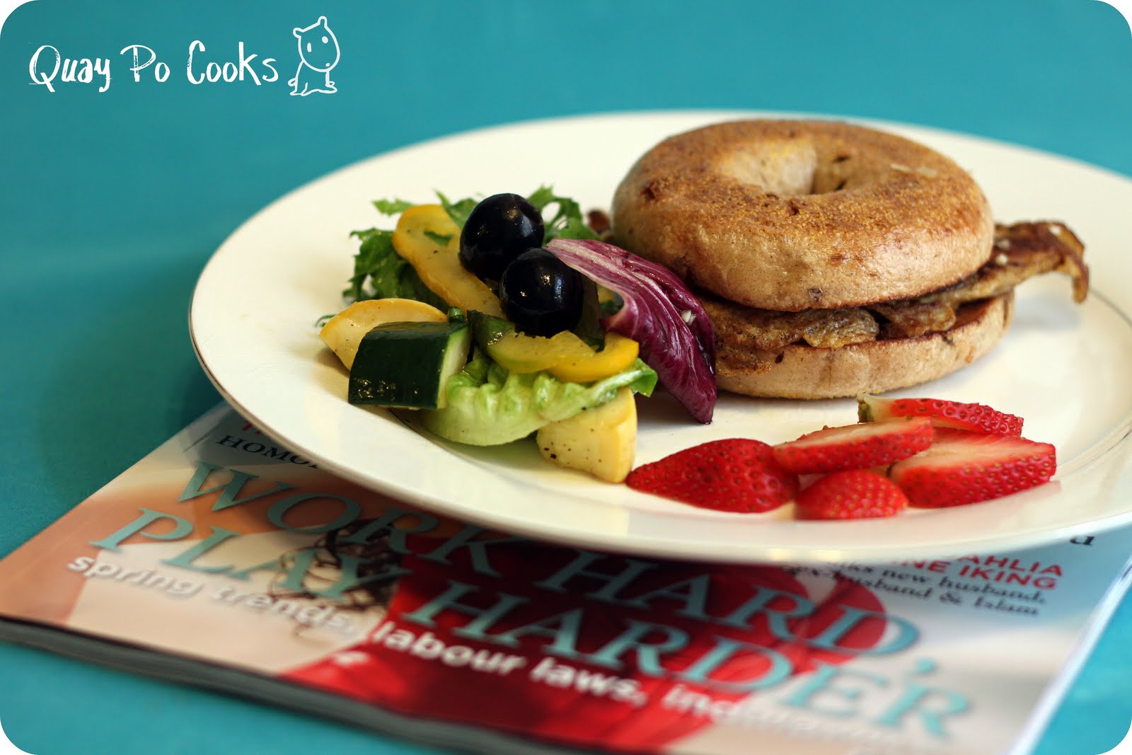 Quay Po Cooks: Bagel egg sandwich - No recipe required