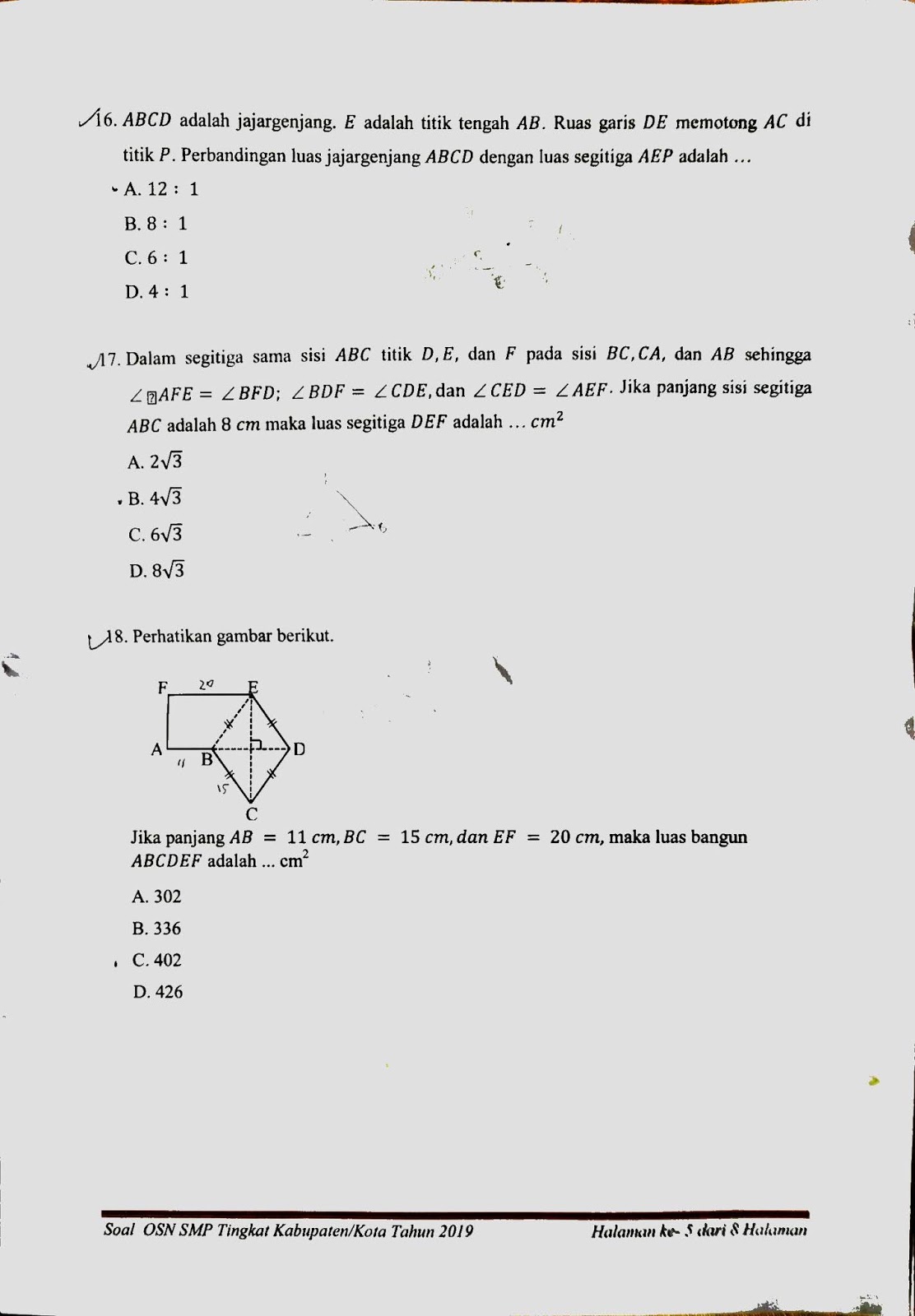 Ide Soal Osn Guru Matematika Smp 2019 Dan Pembahasannya Ide Soal Osn Guru Matematika Smp 2019 Dan Pembahasannya