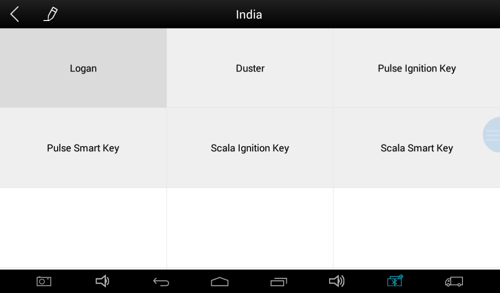 XTOOL Indian Supported Car List of XTOOL X100 Pad