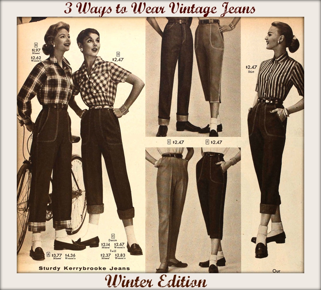 Bunny's Victory My Vintage Wardrobe 3 Ways to Wear Vintage Jeans