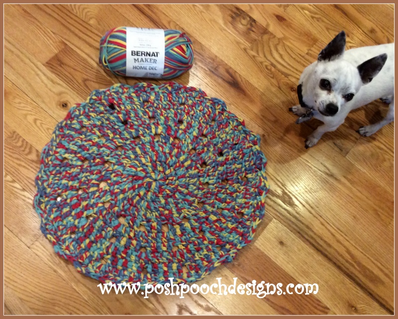 Posh Pooch Designs Round Dog Mat Crochet Pattern