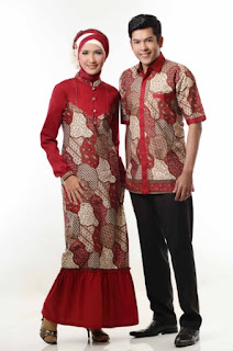 Baju batik muslim couple untuk lebaran