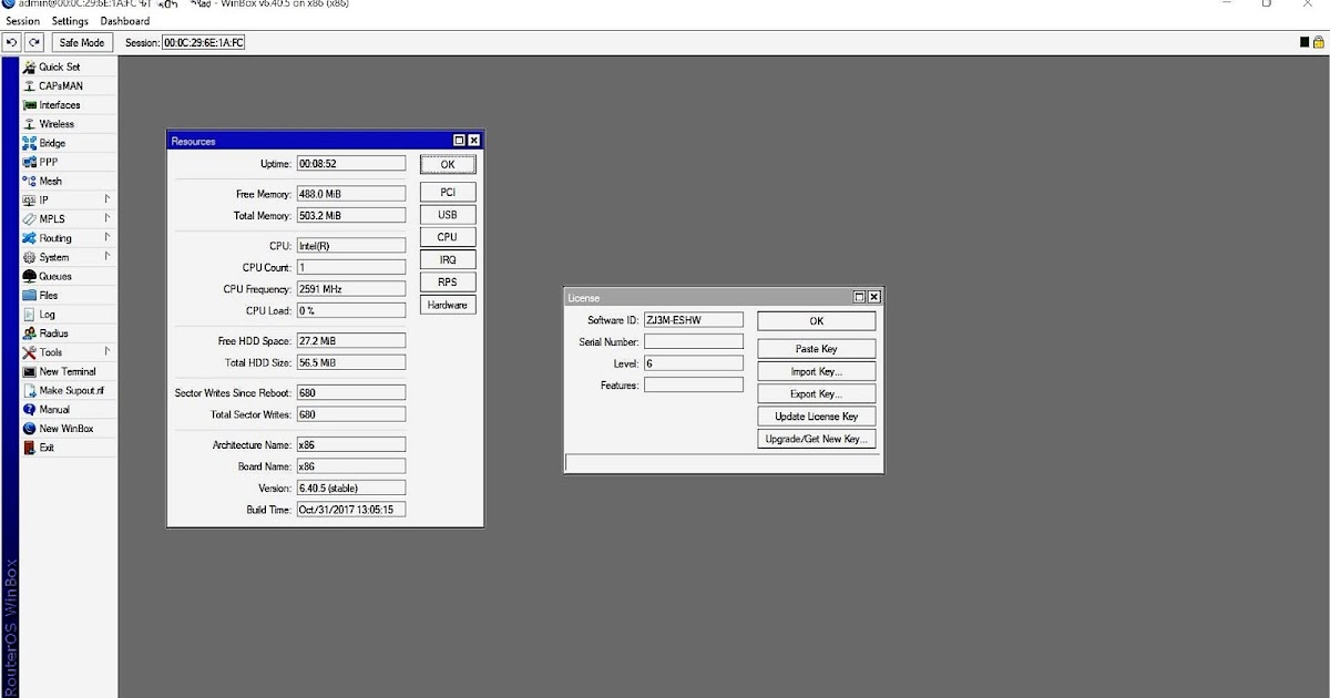 mikrotik routeros license level 6