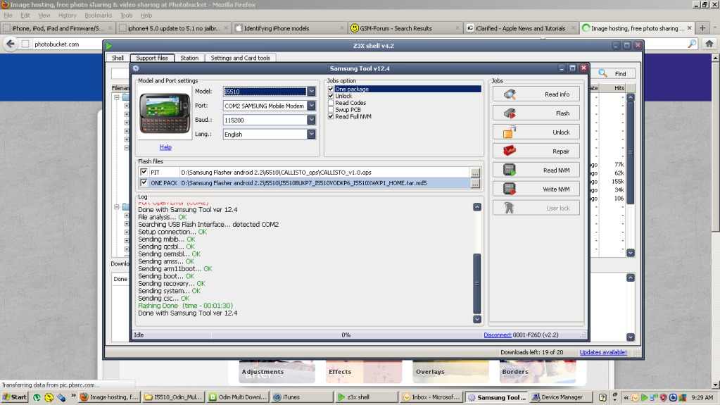 Flashing Samsung Flashing Tool