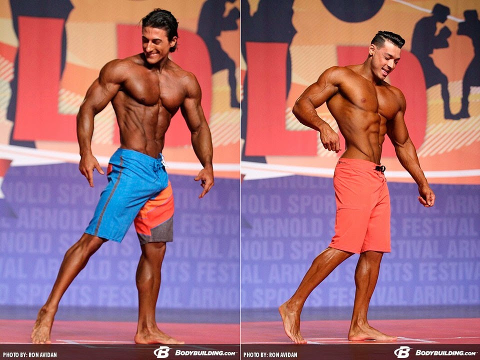 Sadik Hadzovic e Felipe Franco no Arnold Classic se apresentam no palco do Arnold Classic 2015. Foto: Ron Avidan