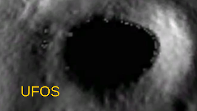 Loads of UFOs on the Moon on the rims of craters.