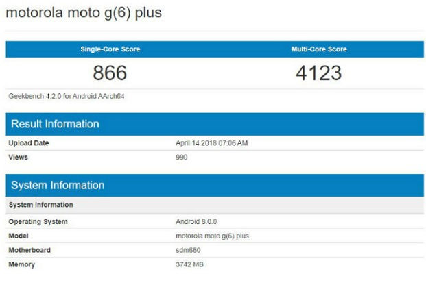 Moto G6 Play Specs