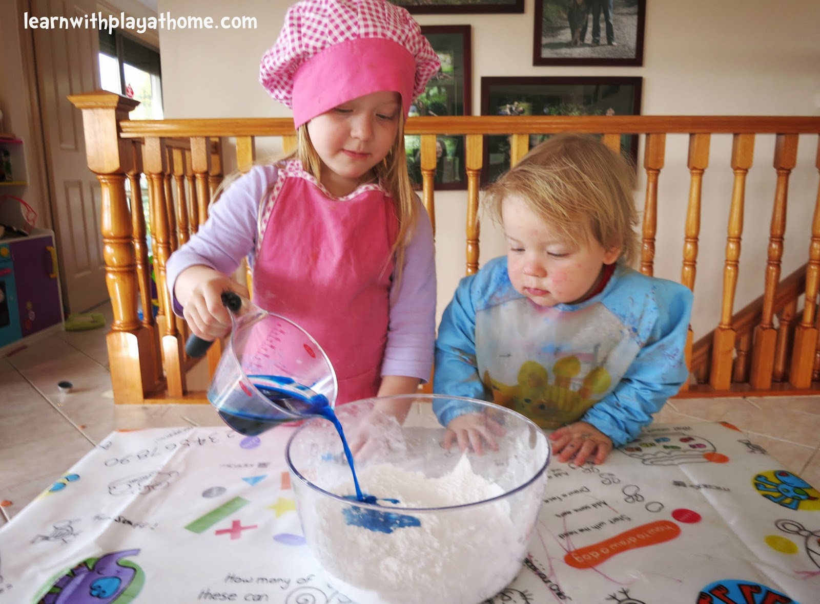 Learn with Play at Home Cornflour Slime. How to make and what not to do!