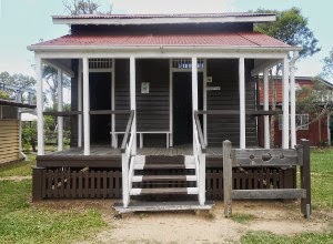 Old lock-up cells at the Caboolture Historical Village, Queensland.