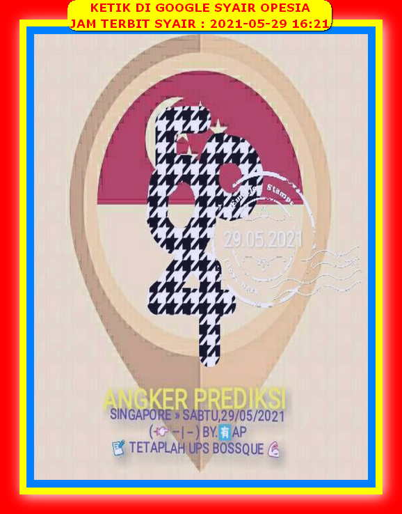Syair Sgp Sabtu 29 Mei 2021 Kode Syair Sgp Syair Hk Syair Sydney 2021
