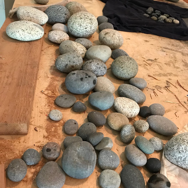 Beach stone collection from Roberts Creek, BC