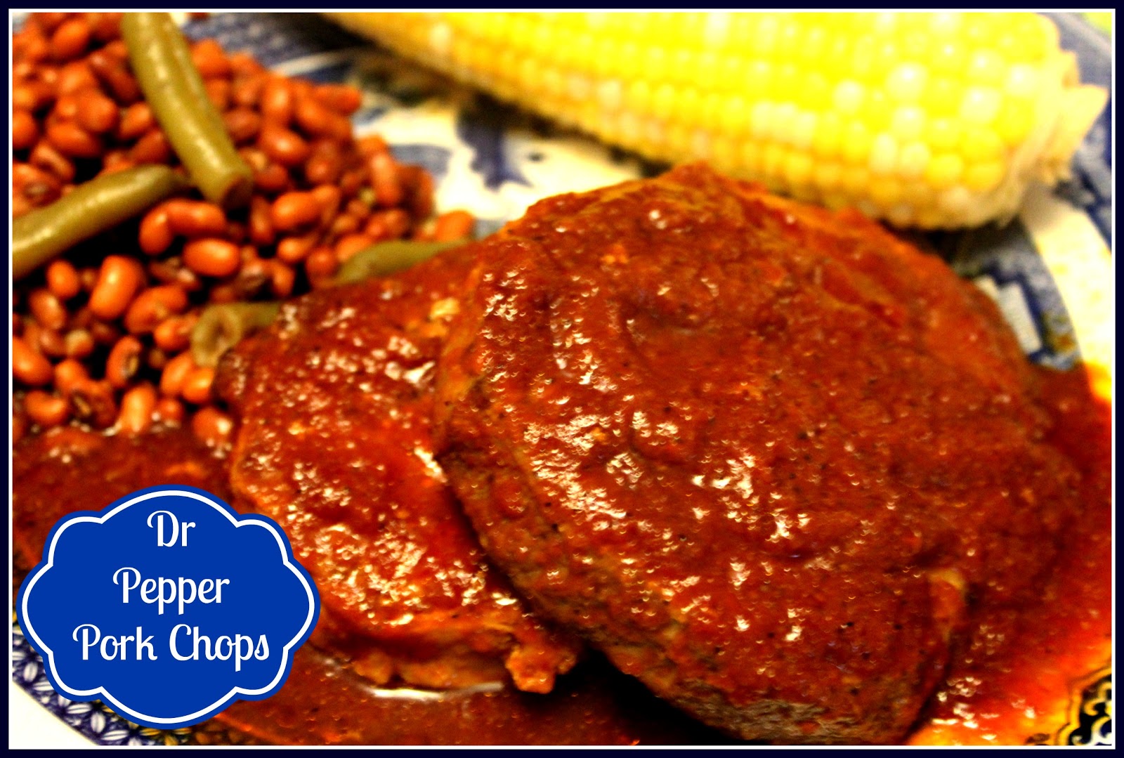 Sweet Tea and Cornbread Slow Cooker Dr Pepper Pork Chops!