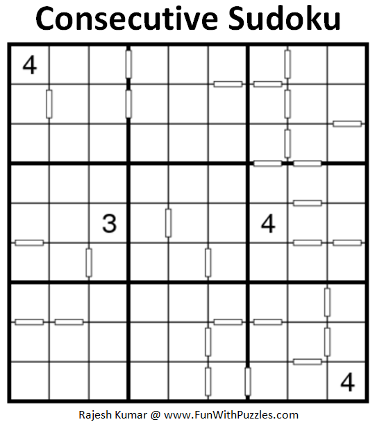 Consecutive Sudoku (Puzzle for Adults)