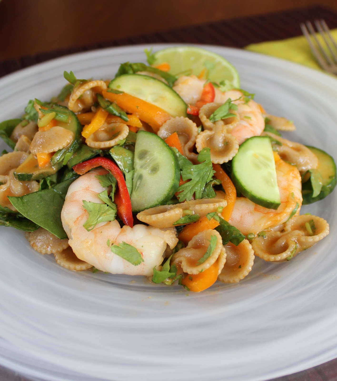 Burp!: Summer Pastabilities: Bow-Thai Shrimp Salad