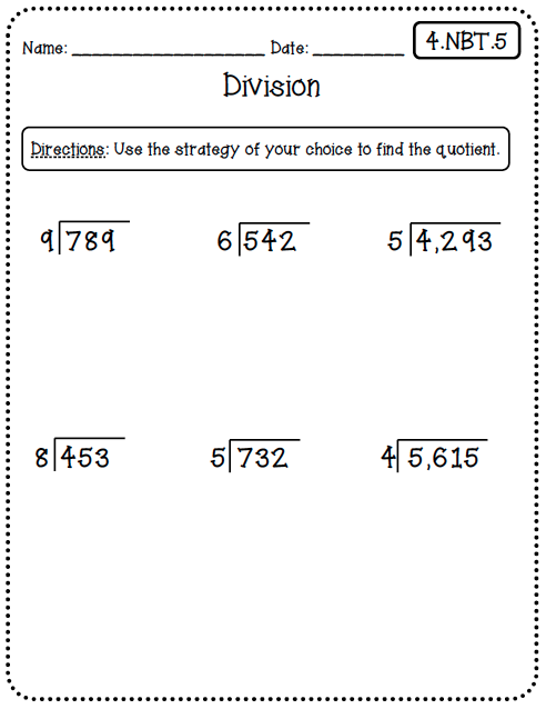 Common Core Math Worksheets (for all standards) - Create Teach Share