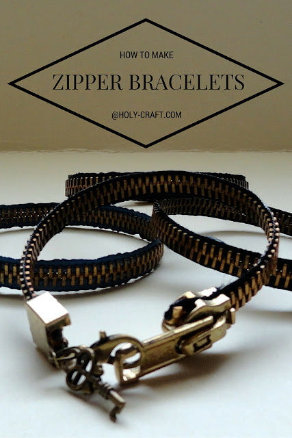 Easy to make zipper bracelet tutorial