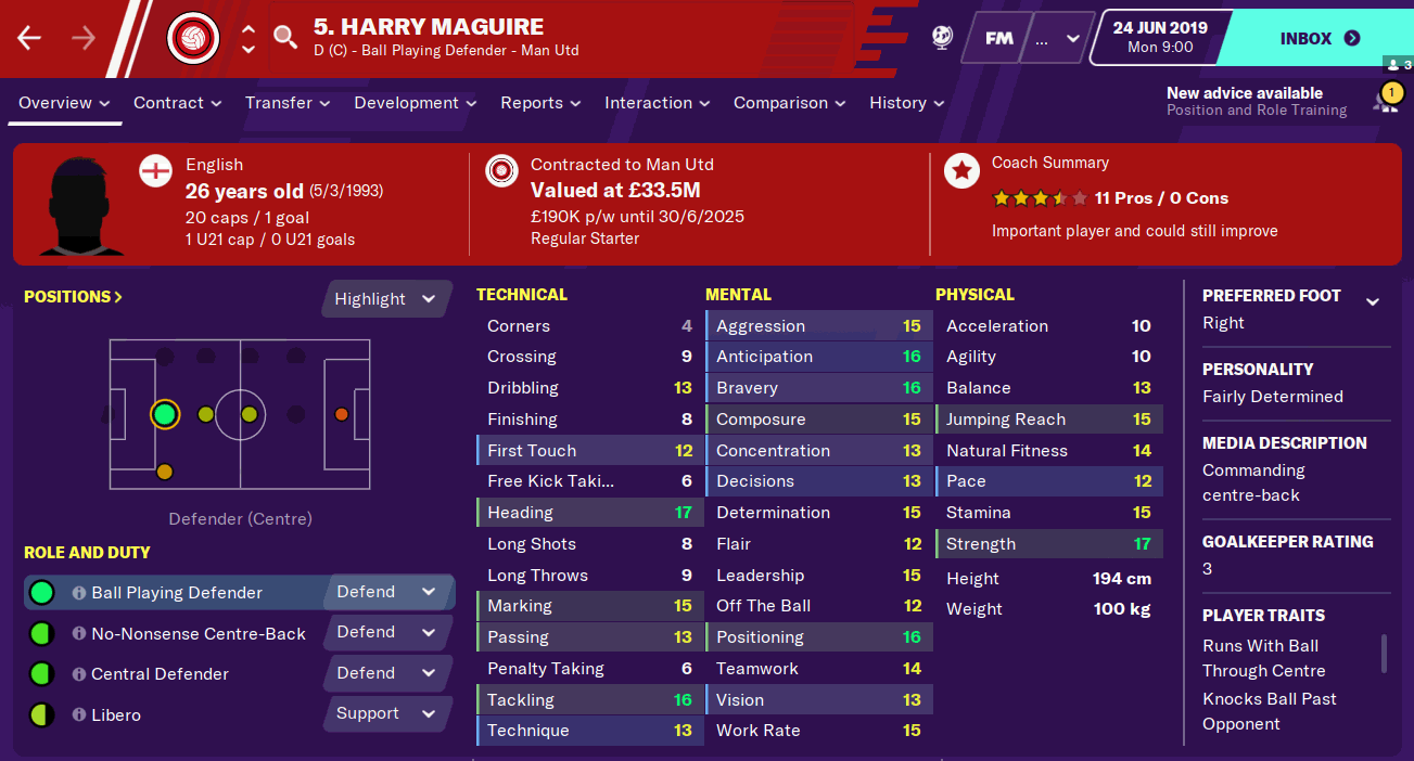 FM20 Harry Maguire