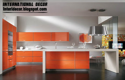  Contemporary orange kitchen cabinets designs 2015, bright orange kitchens