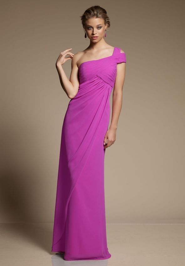 WhiteAzalea Sheath Dresses: Delicate One-Shoulder Sheath Bridesmaid Dresses