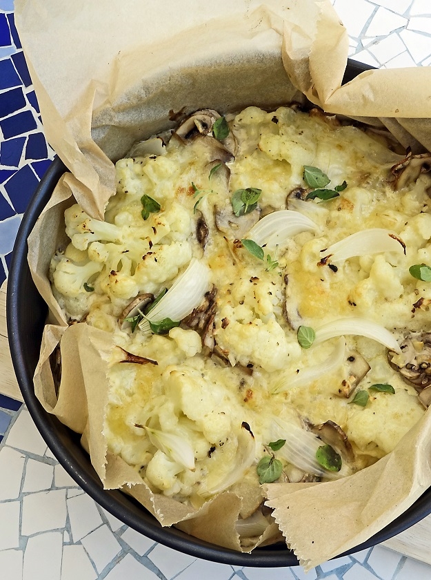 stuttgartcooking: Gebackener Blumenkohl-Champignon-Auflauf