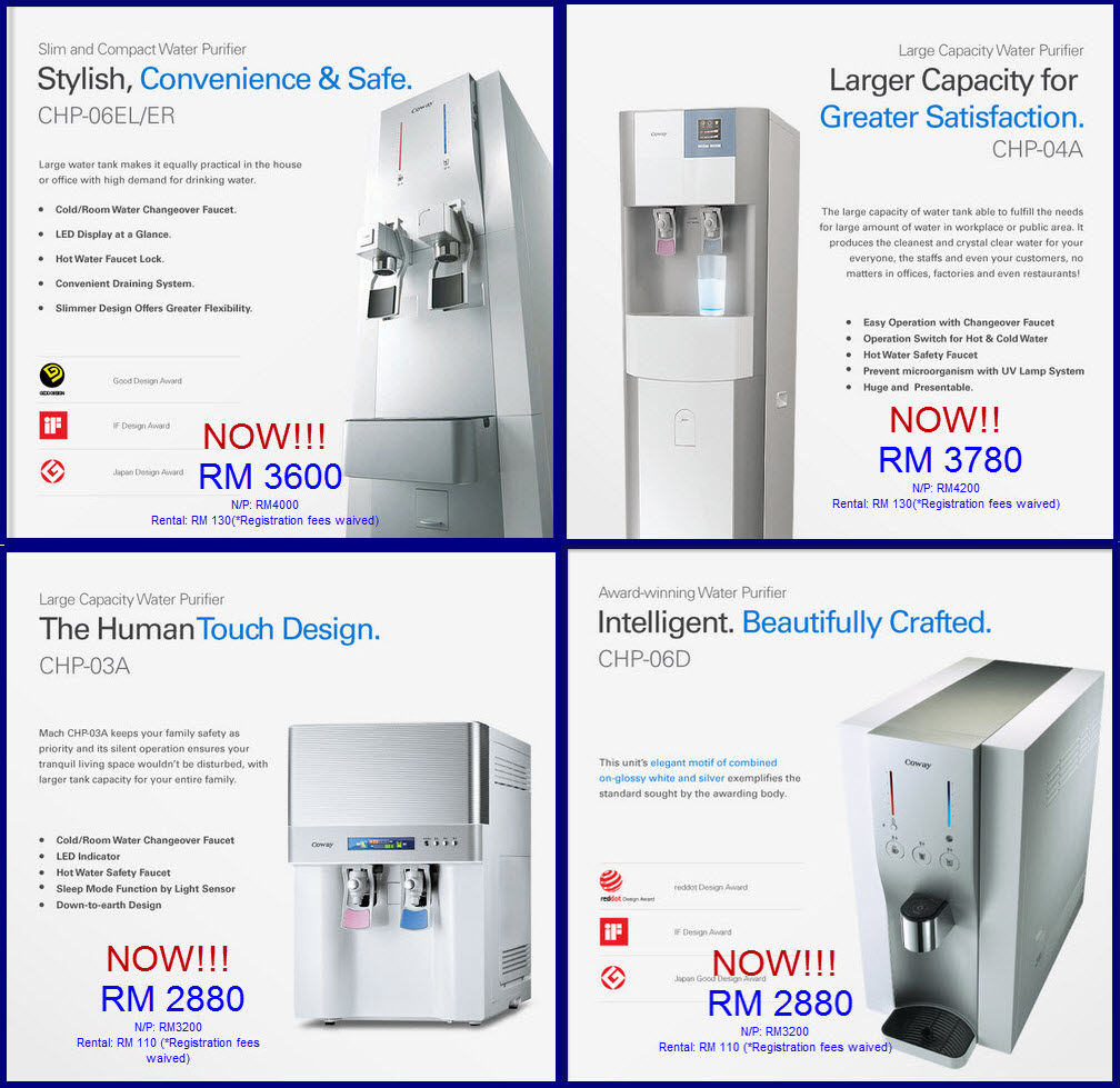Coway Malaysia Purify Your Life Promo on Coway products