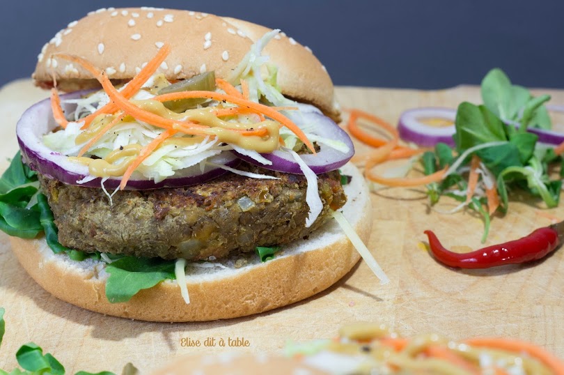 recette Burger végétarien au steak de lentilles