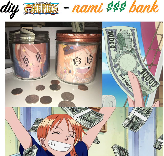 diy coin jar inspired by one piece anime featuring nami