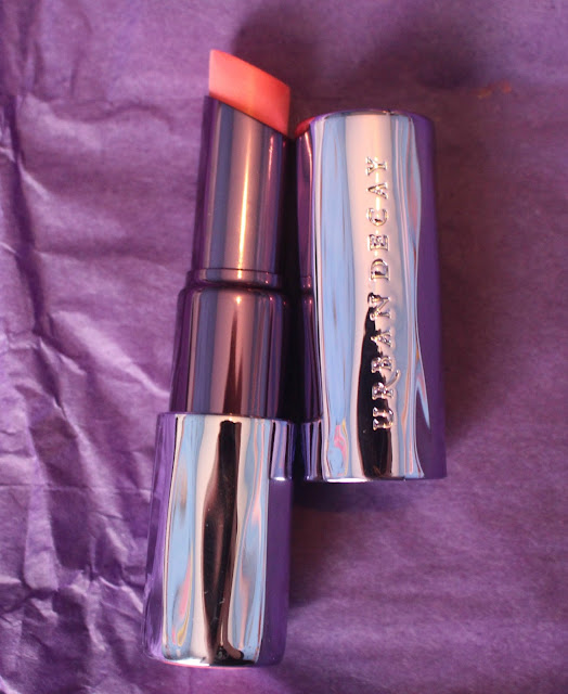 Sheer Revolution Lipstick in Sheer Streak Photo of the packaging of the Sheer Revolution Lipstick in Sheer Streak from the Urban Decay Goodie Bag